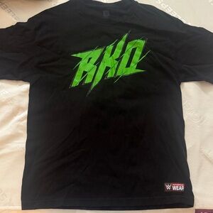 WWE Black Tee with Green RKO Design